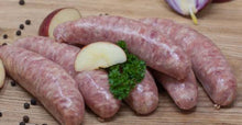 Load image into Gallery viewer, Pork Apple &amp; Cider sausages - 500gm Pack
